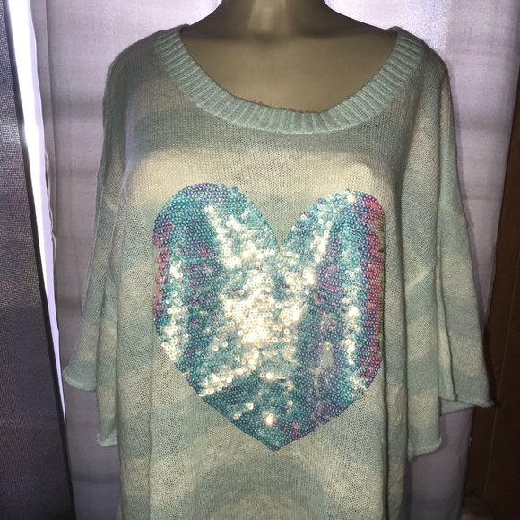 Wildfox knit t with sequined blue 💙 - Picture 5 of 8